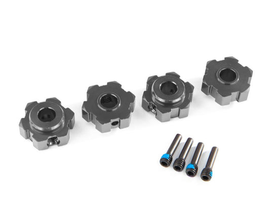 Traxxas 8956-GRAY - Wheel hubs, hex, aluminum (gray-anodized) (4)